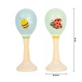 small foot Wooden Rumba Balls Bee and Ladybug Set of 2
